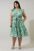 Baxley Floral Charlotte Button Midi Dress Curve